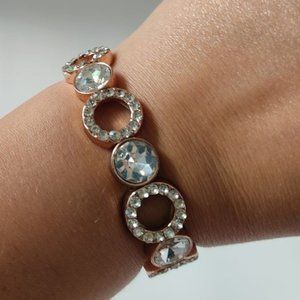 Stunning Round Shape Rose Gold Bridal Bracelet NWT